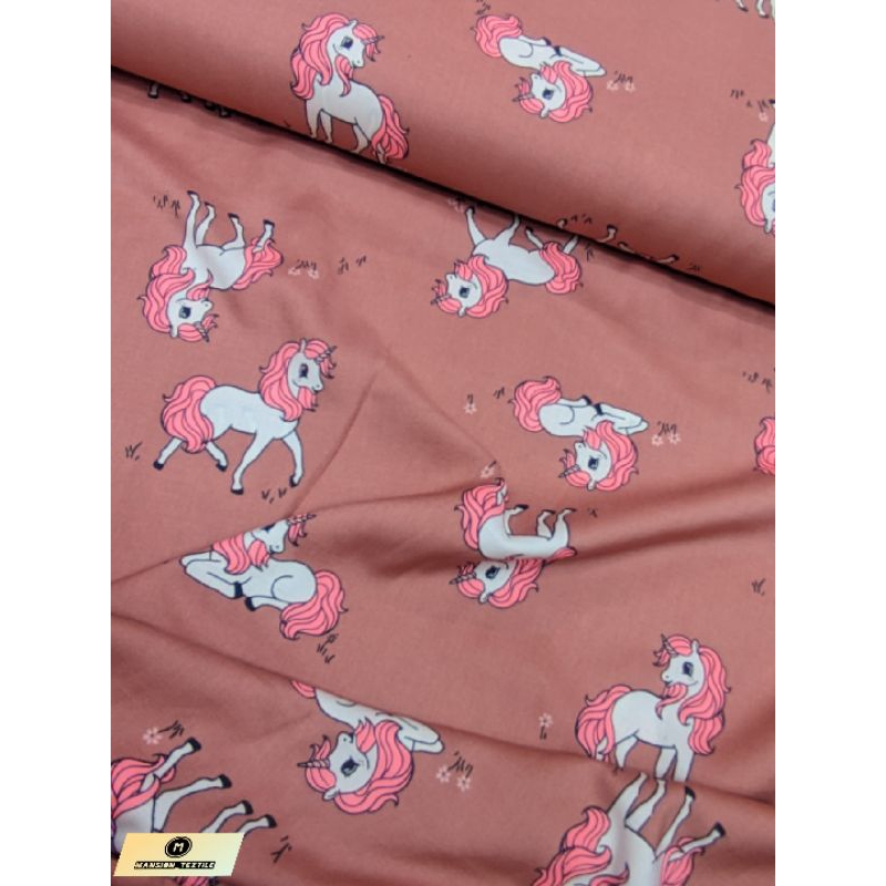Bahan Kain Katun Rayon Imfort Motip Kuda Poni
