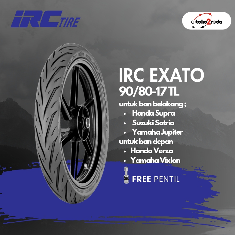 BAN IRC TUBELESS EXATO NR88 90/80 RING 17
