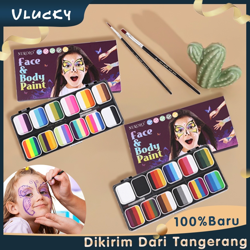 Cat Air Wajah Face Painting Anak Makeup Palette Cat Face Paintng Kit