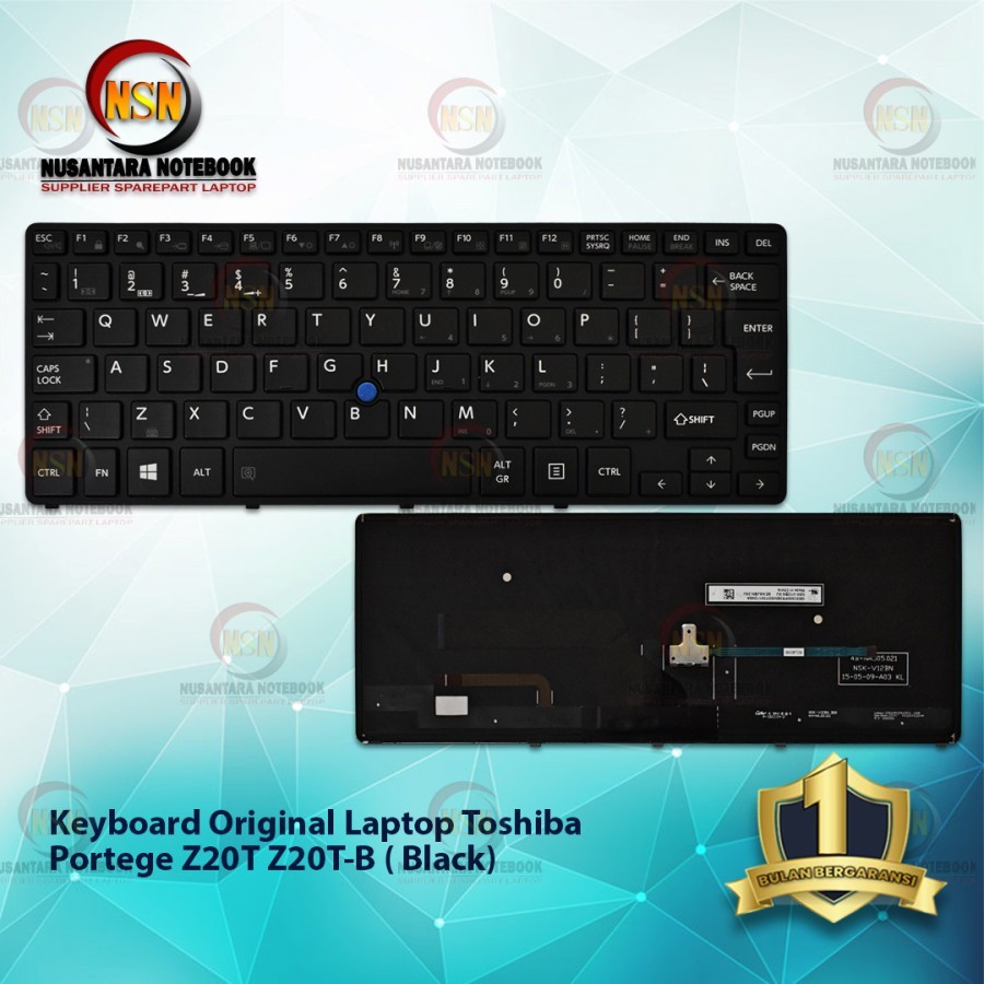 Keyboard Original Toshiba PORTEGE Z20 Z20T Z20T-B Z20T-B2110W8 Black