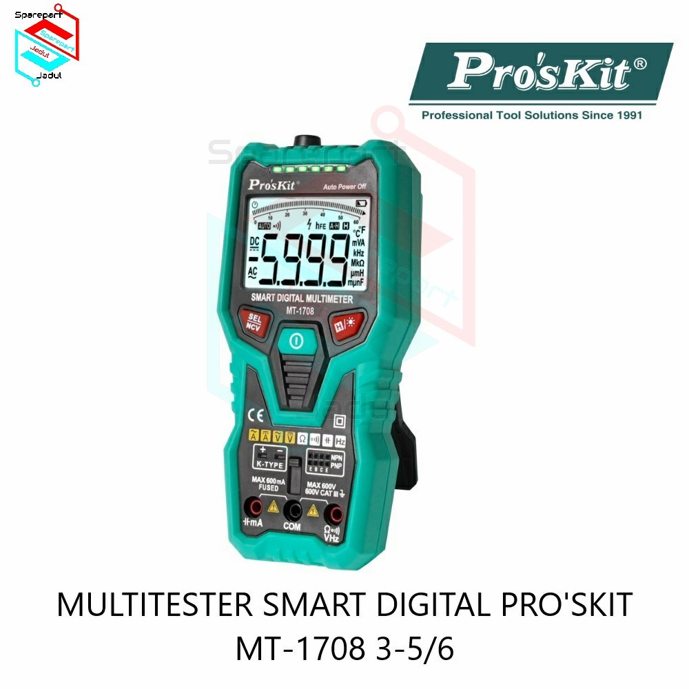 MULTITESTER SMART DIGITAL PROSKIT MT-1708 3-5/6 - Proskit Multitester