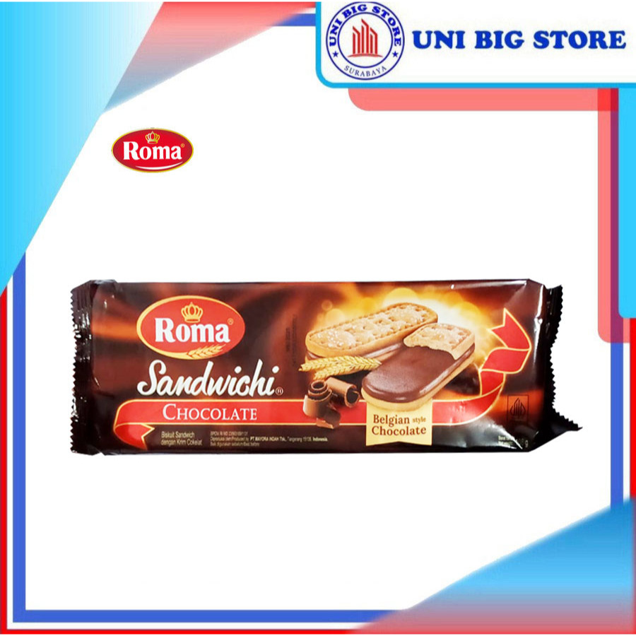 

Roma Sandwichi Biscuit Belgian Chocolate 108 gr Biskuit Cokelat