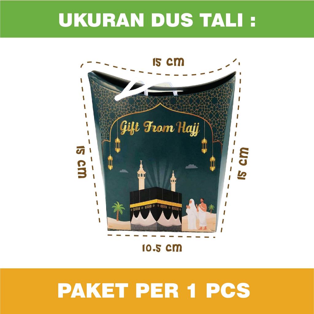 

iDk90 Dus Oleh Oleh Haji Terbaru Tali Jinjing Kosong Box Kubus isi 50 pcs