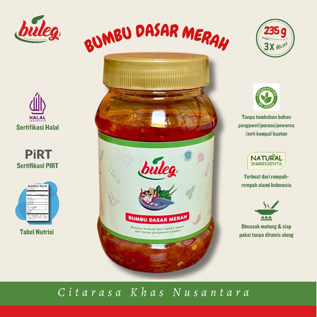 

Buleg Bumbu Dasar Merah / Balado - Kemasan Botol