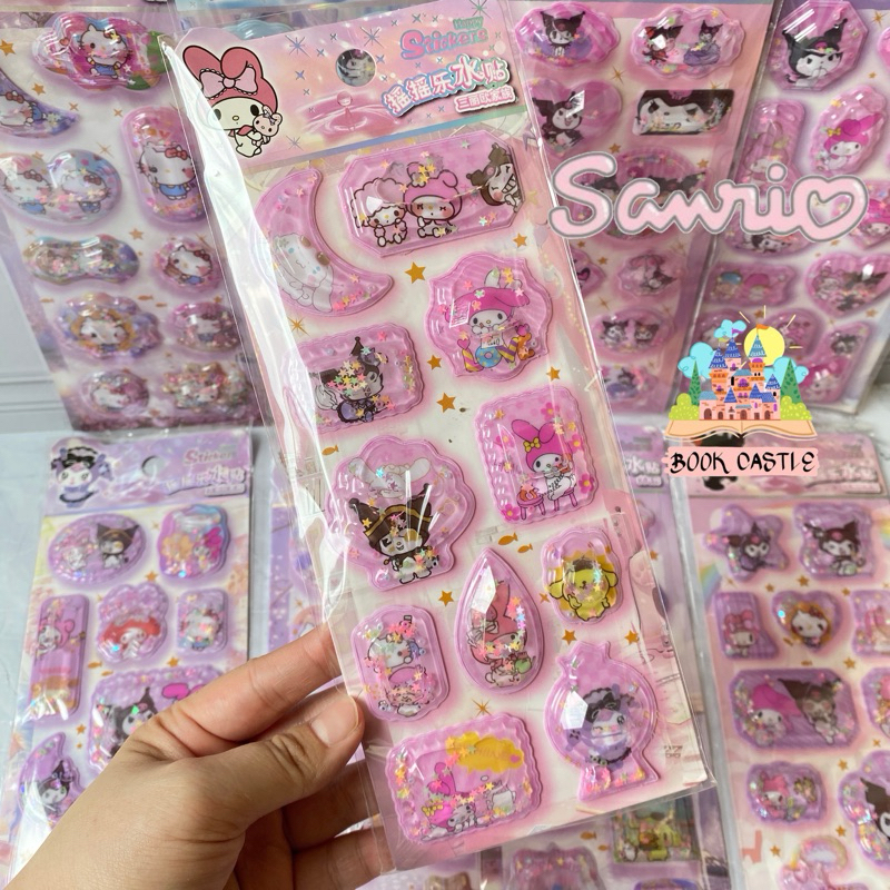 

sticker air glitter sanrio kuromi melody cinamoroll pompompurin