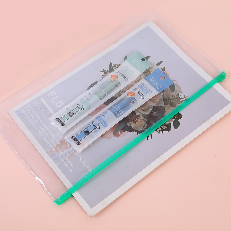 

B6 Kantong Transparan Dengan Resleting, Kantong Ujian Tahan Air Dengan Tepi Resleting, Kantong Penyimpanan Dokumen Untuk Menyimpan Tanda Terima