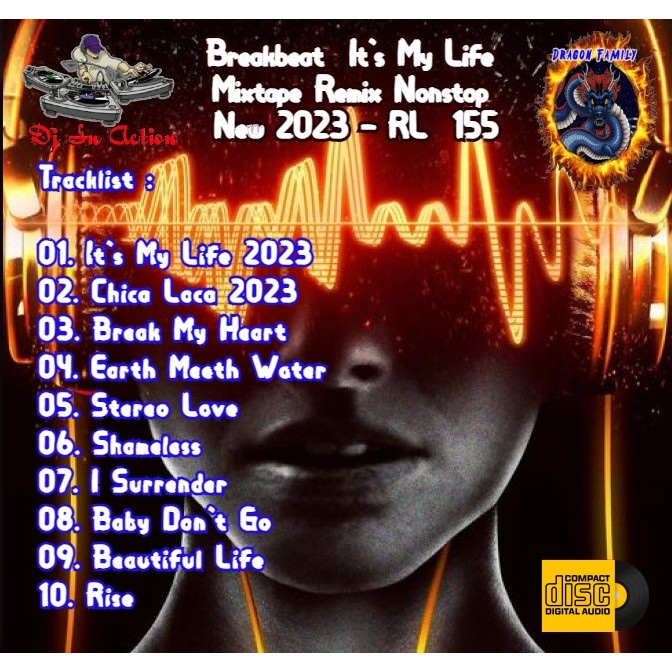 Cd Audio - Dj In Action Breakbeat  It's My Life Mixtape Remix Nonstop New 2023 - RL  155