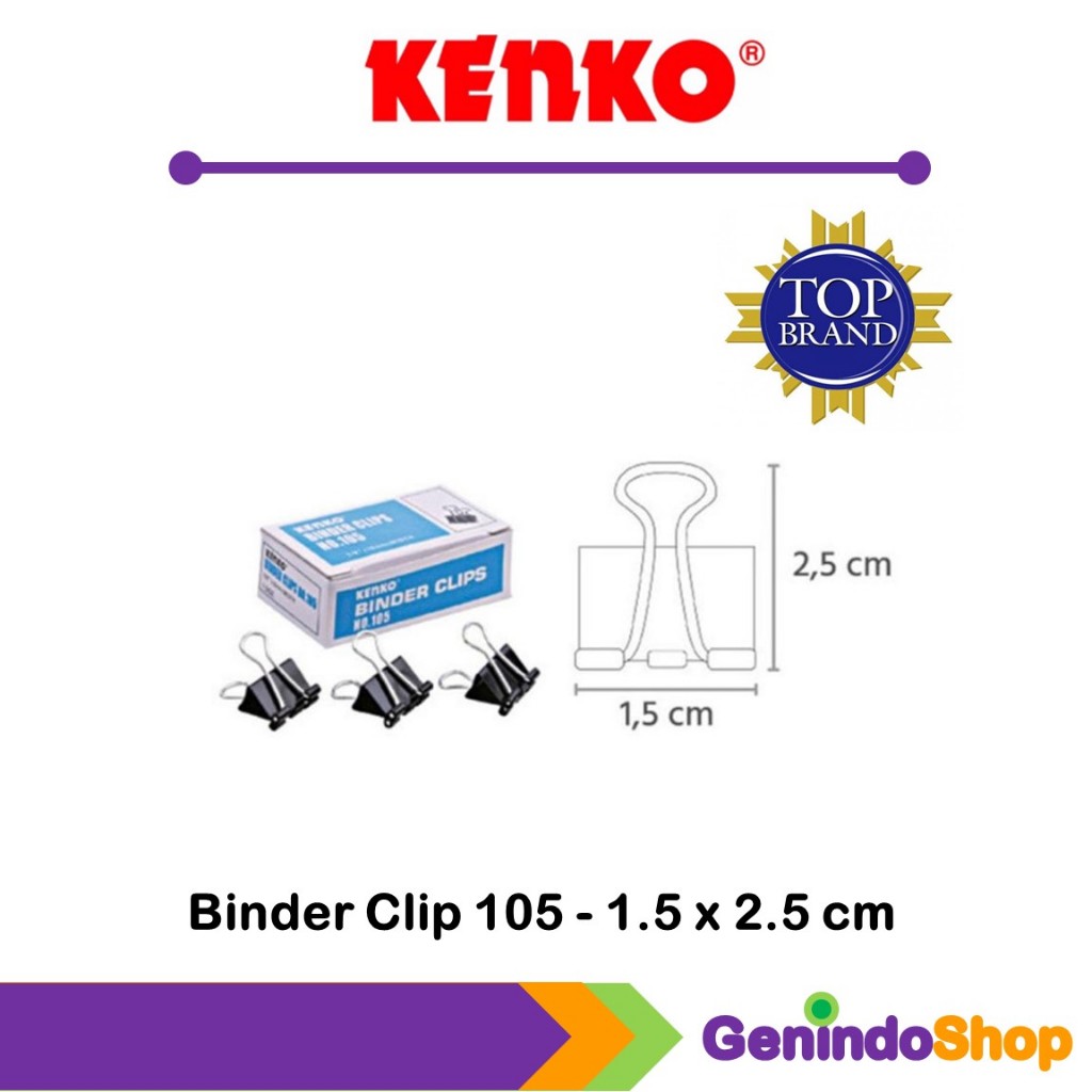 

Klip Kertas / Binder Clip 105 Kenko BC-105
