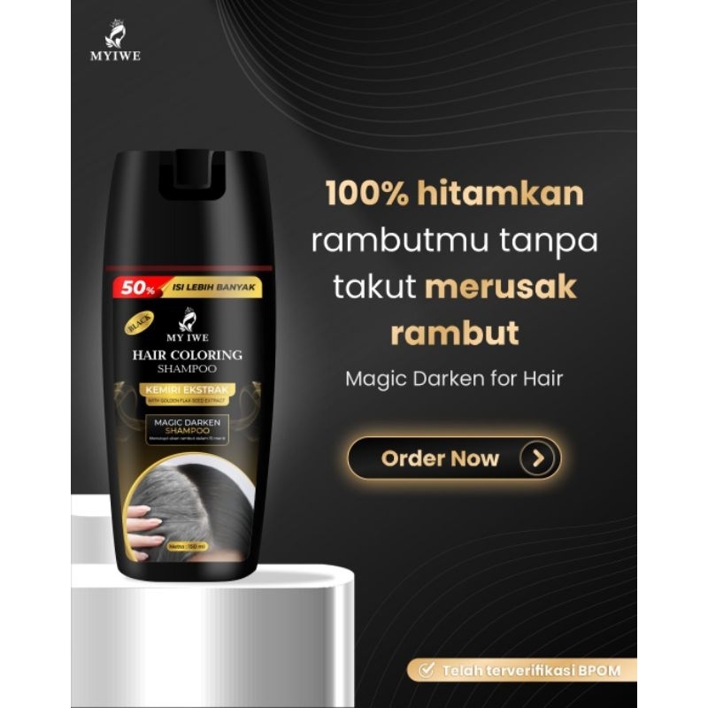 My iwe hair coloring shampoo BLACK