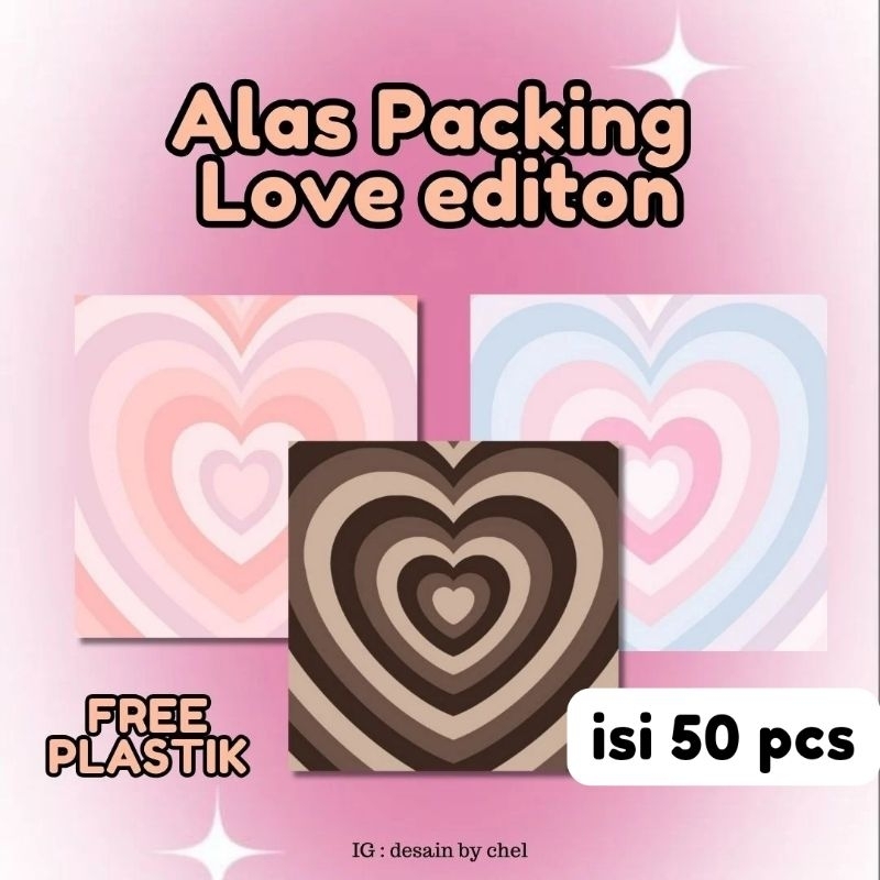 

[ ISI 50 PCS ] ALAS PACKING LOVE | FREE PLASTIK