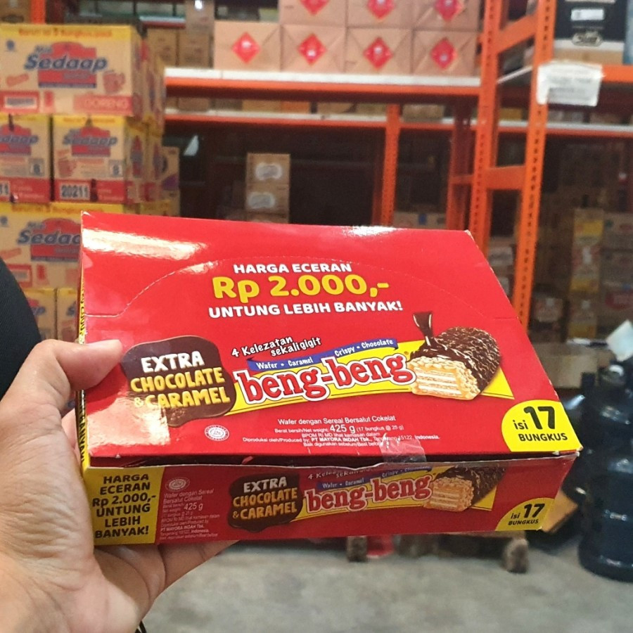 

BOX 17*25GR - NEW !! BENG BENG WAFER COKLAT BENG-BENG