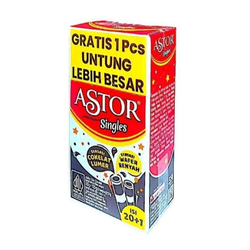 

Astor Singles Wafer Stick Rasa Chocolate (1box isi 20)