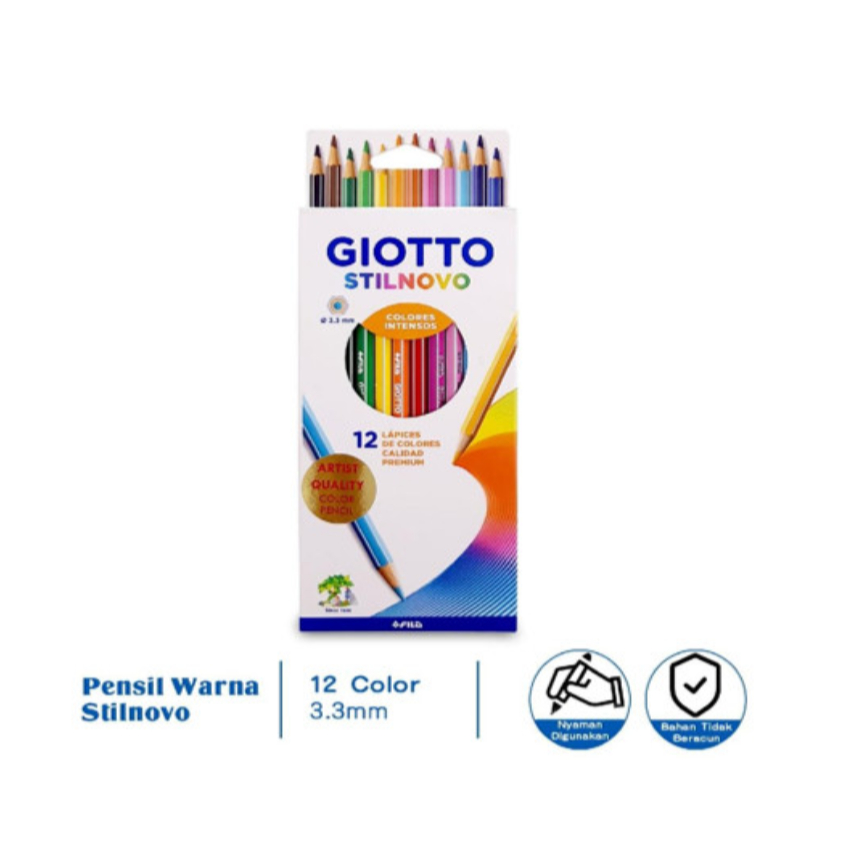 

Pensil Warna Pencil Color Giotto Stilnovo 3.3 mm 257600 Harga Set isi 12 Warna
