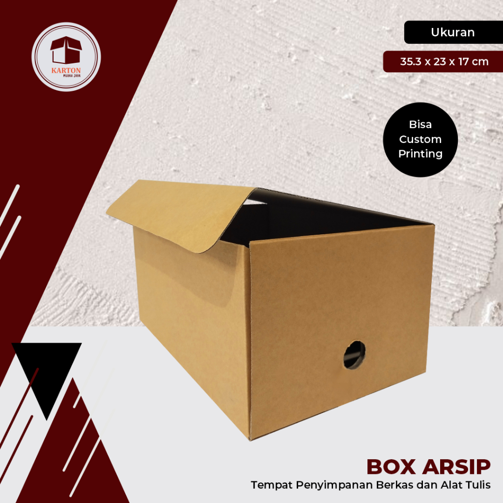 

BOX ARSIP UK. 35 x 23 x 17 cm -box arsip/box surat/box dokumen/box file penting/box berkas