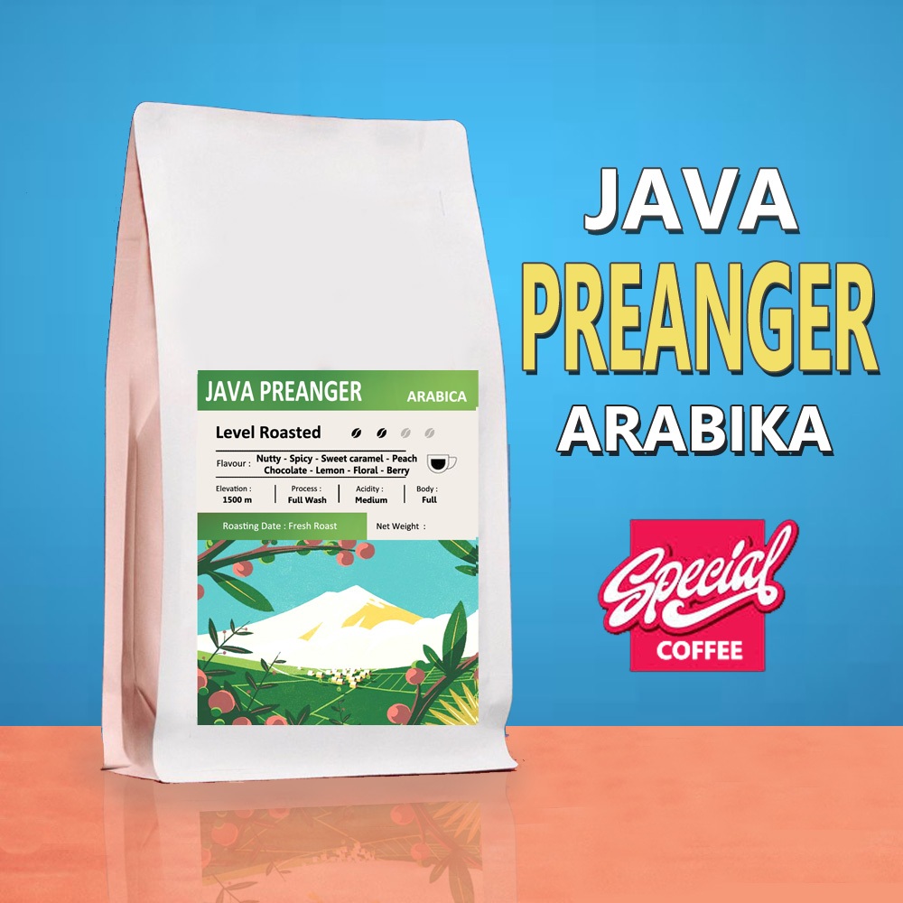 

Kopi Java Preanger Arabica 500 Gram - Biji/Bubuk - Kopi Jawa Arabika Premium Coffee