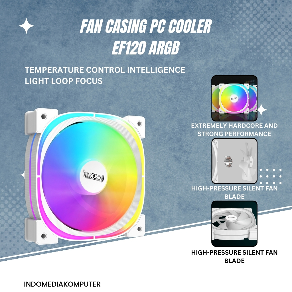 Fan Casing PC Cooler EF120 ARGB 120MM PC Cooler Fan Case EF120 ARGB 120MM Cooler EF120 ARGB 120MM