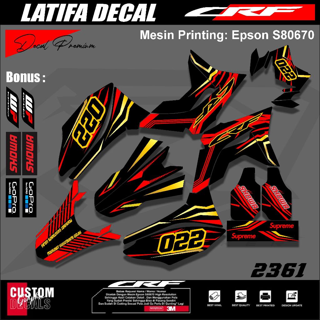 Decal CRF 150 L Full Body - Sticker Decal Variasi CRF 150 L Simple Grafis