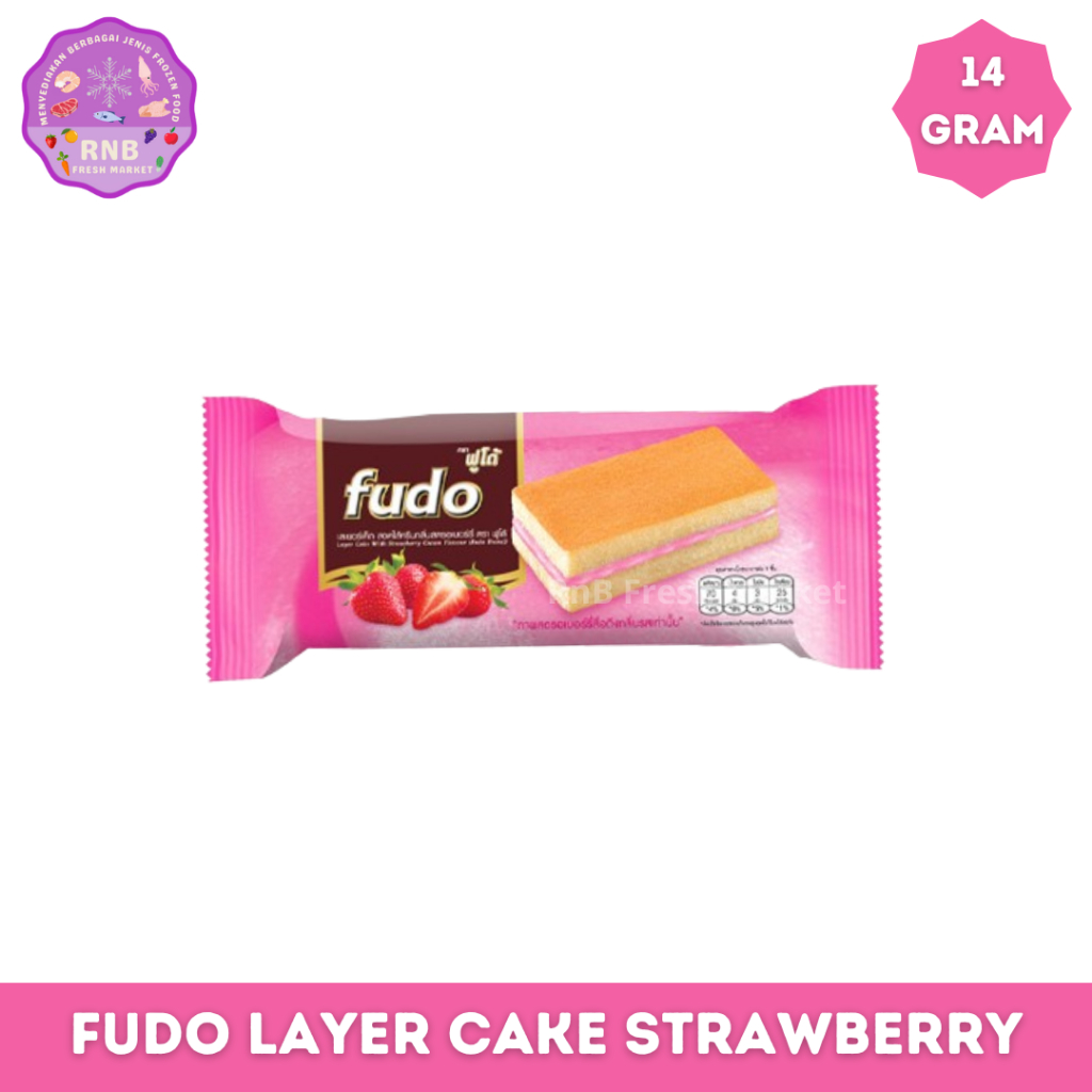 

Fudo Layer Cake With Strawberry Cream Netto 14 Gram