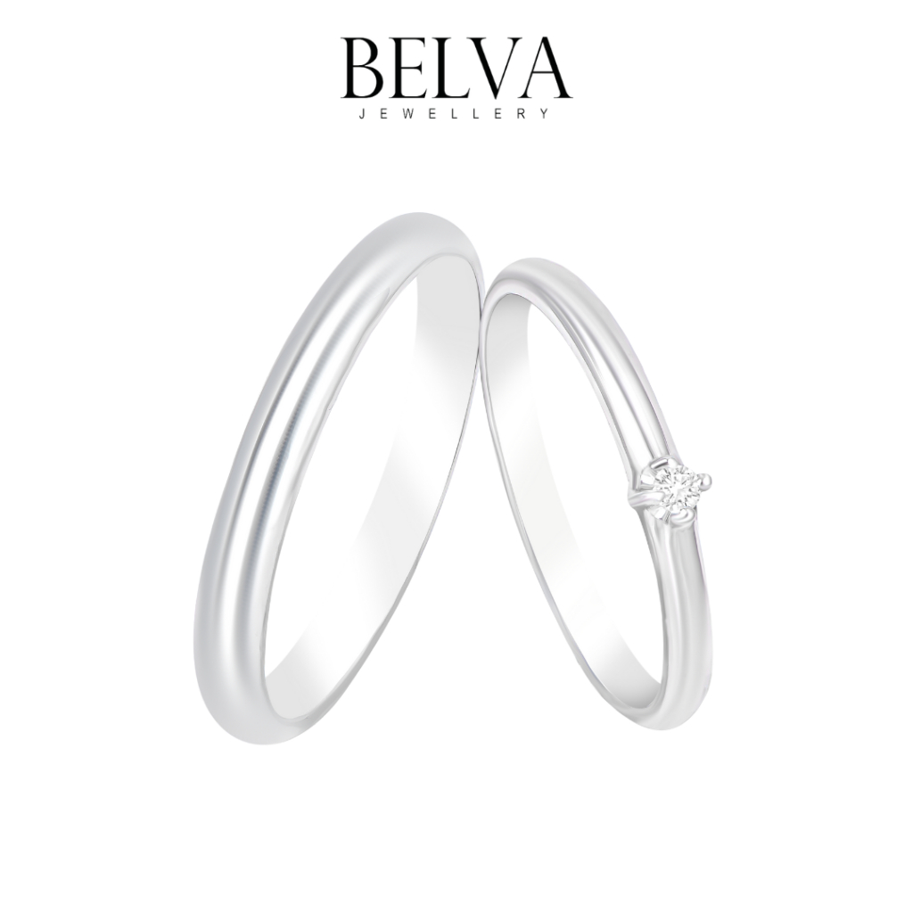 Cincin Nikah Palladium - Wedding Ring - Belva Jewellery - BAWRMRW3811