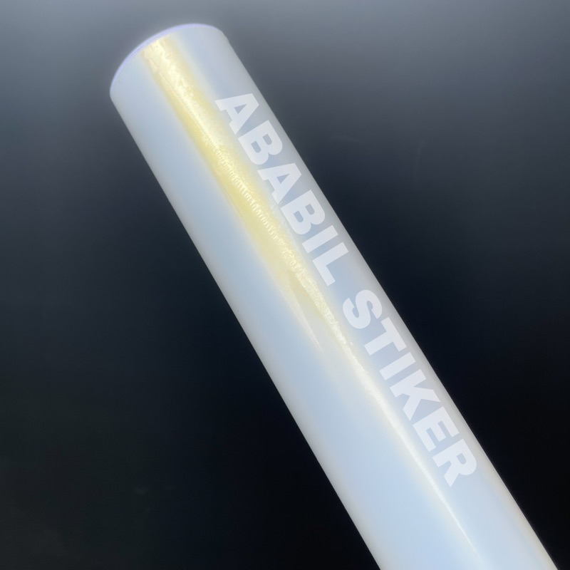 stiker skotlet motor dan mobil warna PUTIH LEMBAYUNG GOLD kualitas premium