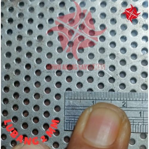 Plat besi lubang 2 mm tebal 1 mm ukuran 100x50 cm