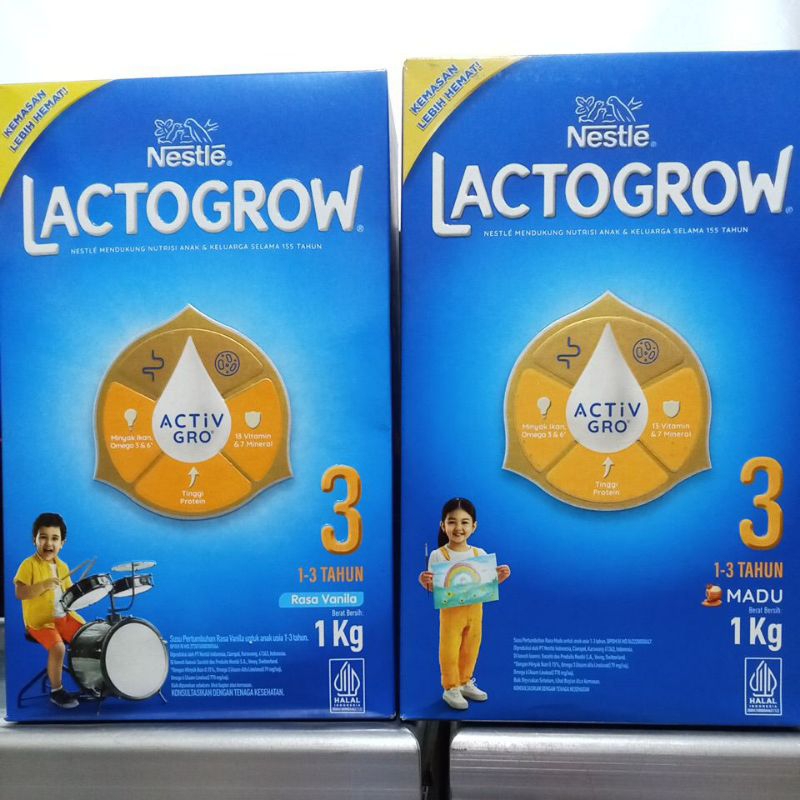 lactogrow 3 madu 1KG lactogrow 3 vanila 1KG