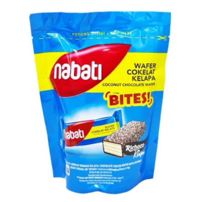 

Nabati Bites Wafer Coklat Kelapa pouch isi 10+1pcs