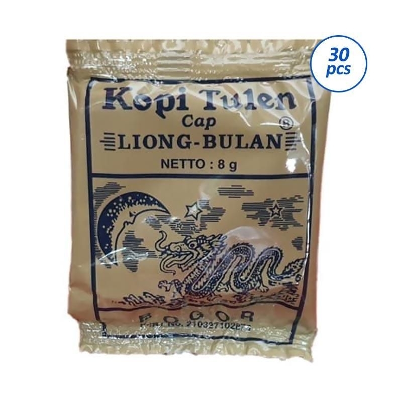 

Kopi Cap Liong Bulan Tanpa Gula 1 Pak isi 30 8gr