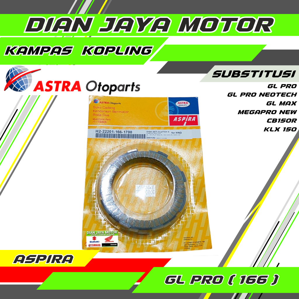 PLAT KOPLING HONDA GL100 GLPRO GL MAX KLX 150 MEGAPRO 166 ORI ASTRA ASPIRA KAMPAS KOPLING GL PRO MEG