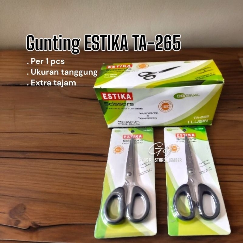 

Gunting estika scissors hitam tanggung TA-265 ORIGINAL