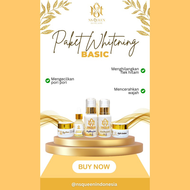 paket basic whitening ns Queen by naQila skincare