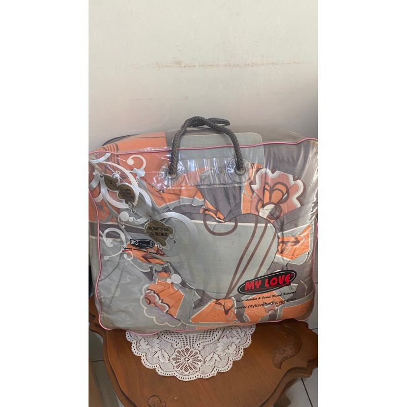 Bedcover Sprei Rumbai My Love King Size 180 x 200 x 50 cm