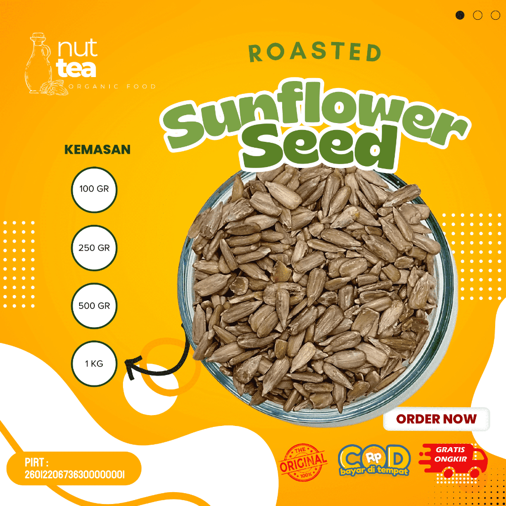 

Roasted Sunflower Seed 1kg - Biji Bunga Matahari Panggang / Kuaci