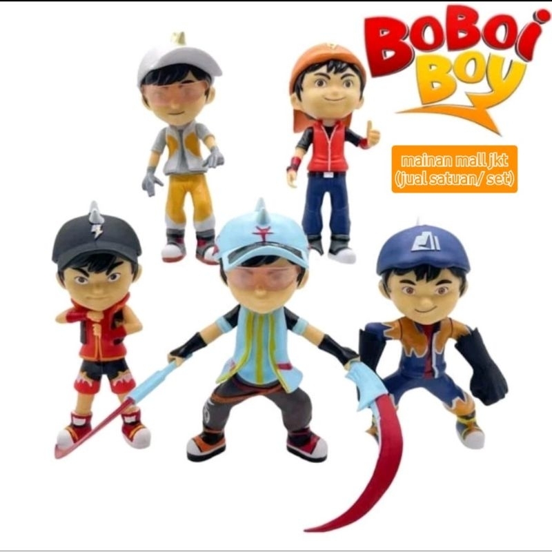 Action figure Boboiboy set - mainan Boboiboy galaxy Sport Petir - figure Boboiboy kuasa tujuh - bobo