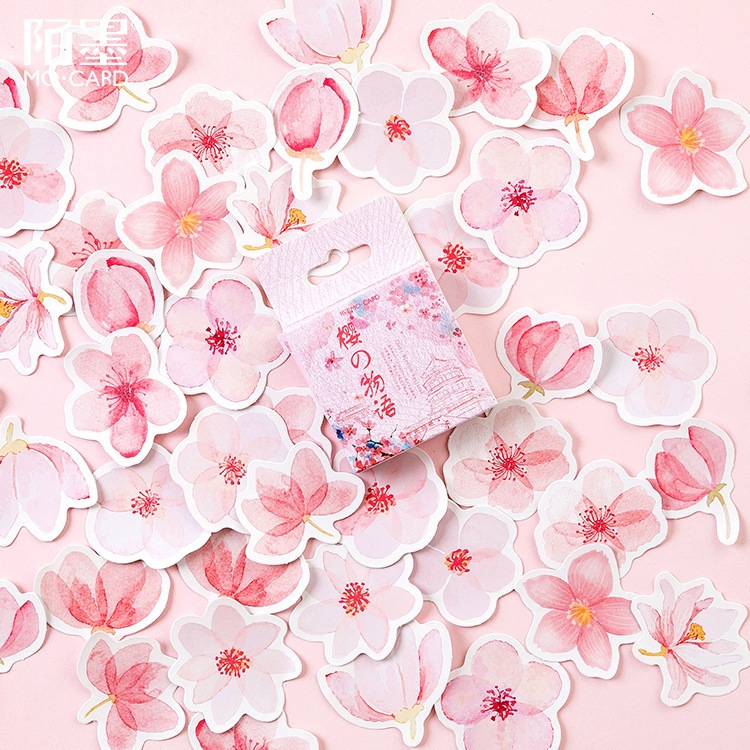 

【MAPLESOL】45 Pcs SAKURA Deco Sticker Planner DIY Scrapbook Kotak / Sticker Aesthetic Dekorasi Jurnal DIY self-adhesive decorative sealing stickers DIY Handbook Stickers Perangko Stiker Bujo / scrapbook / journal junk / Jurnal / Buku Diary / sticke