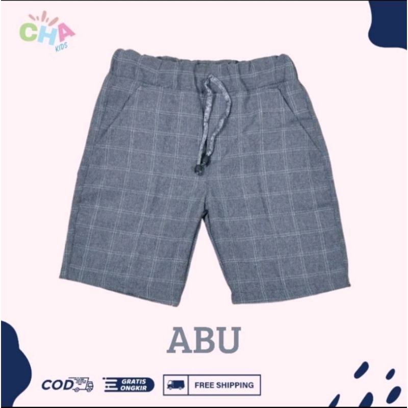 Celana Kotak-kotak Tartan Pendek Anak Laki-Laki/Perempuan Unisex/celana pendek anak cowok umur 11 12