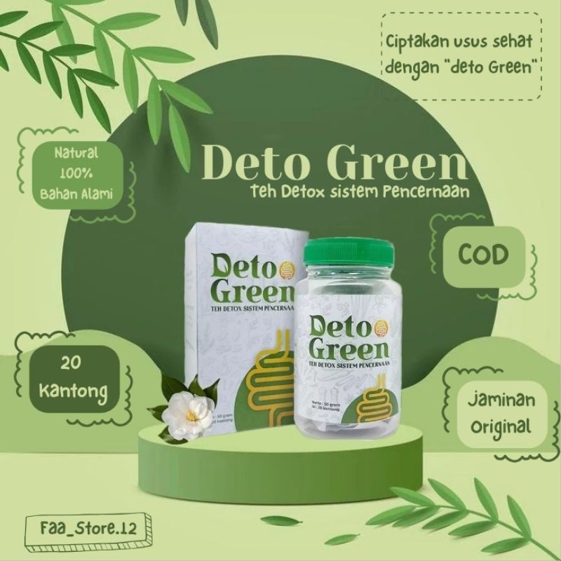 ORI GREEN Teh Detok Deto Green Pembersih usus Sekaligus Pelangsing 100% Ampuh mencegah