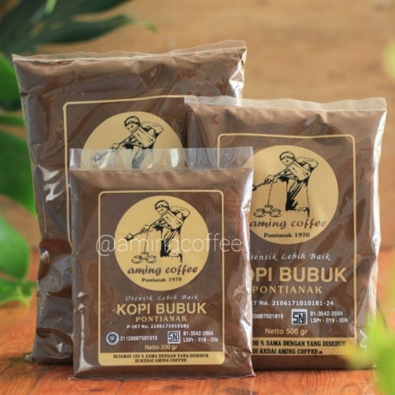 

BUBUK KOPI AMING BUBUK KOPI rob dusta AMING COFFE PONTIANAK 1kg dan 500gr