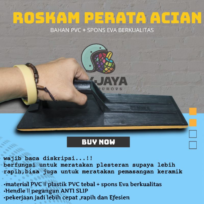 ROSKAM PVC TEBAL LAPIS KARET SPON || roskam penghalus acian premium || roskam gosokan tembok