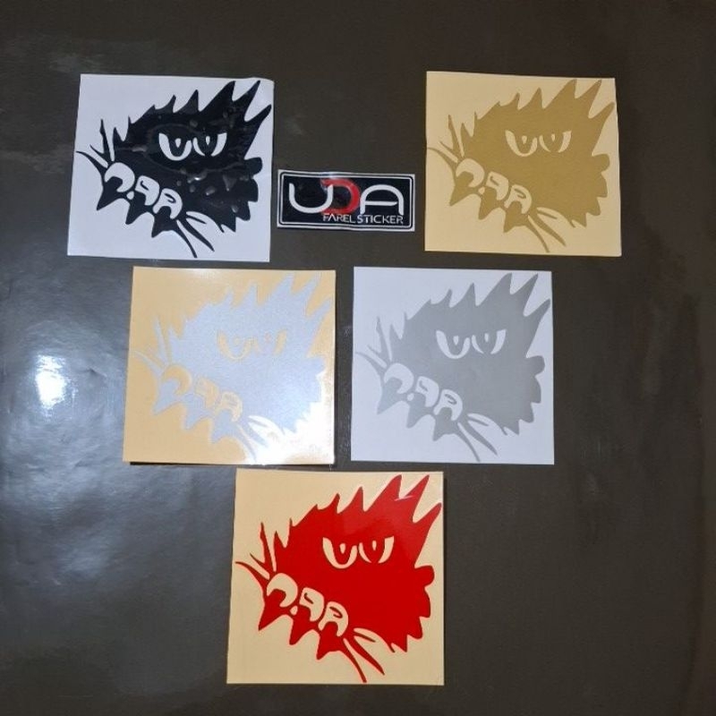 STICKER CUTTING KARAKTER CAKAR KUCING STICKER MOBIL LAPTOP DLL