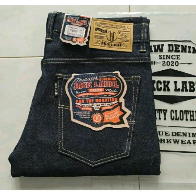 Jack Label Celana Denim Selvedge Accent Deep Indigo