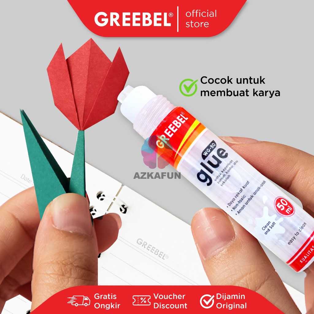 

GREEBEL Lem Perekat Kertas cair - lem kertas