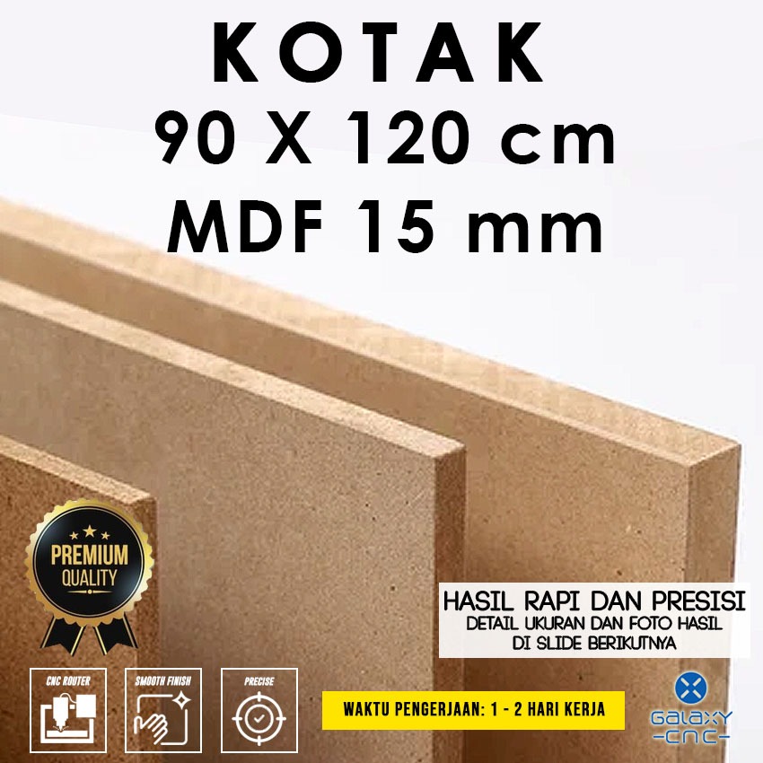 Kotak uk. 90 x 120 cm - MDF 15 mm - Papan lembaran kayu / Triplek