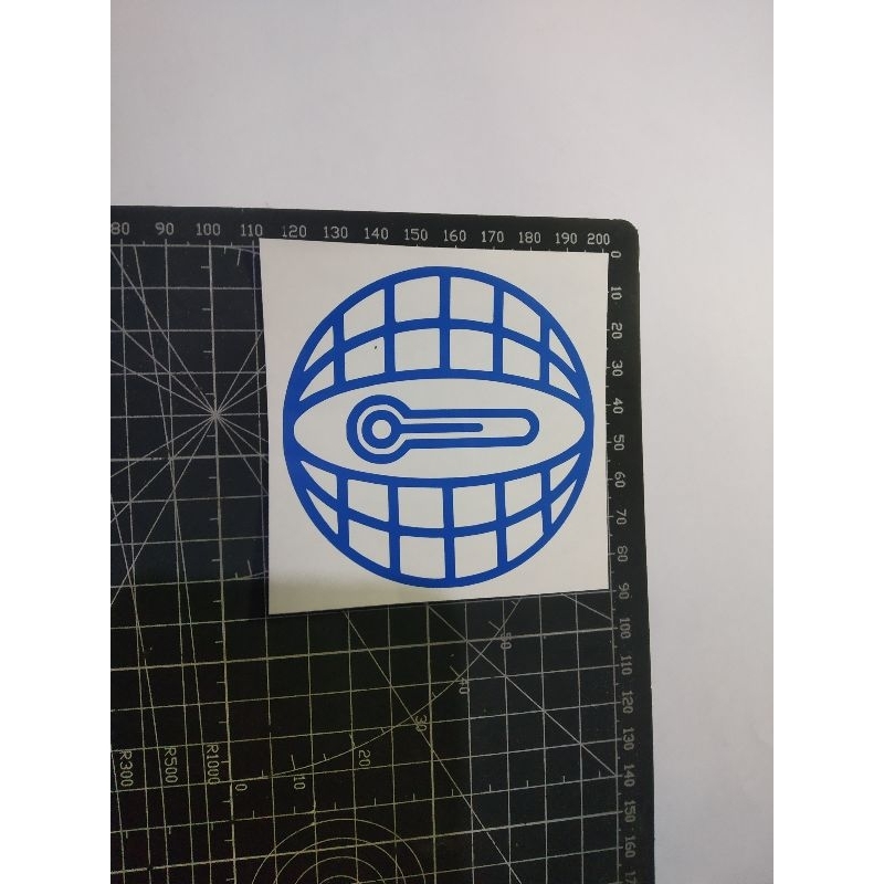 

cutting stiker global warming