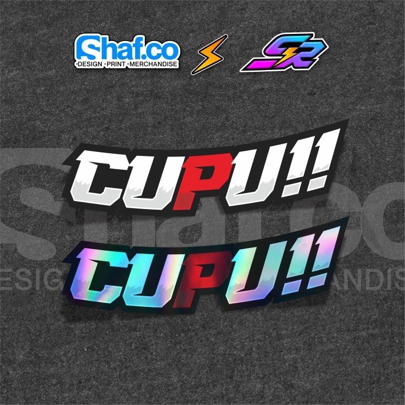 

STICKER CUPU VINYL HOLOGRAM VIRAL KEREN
