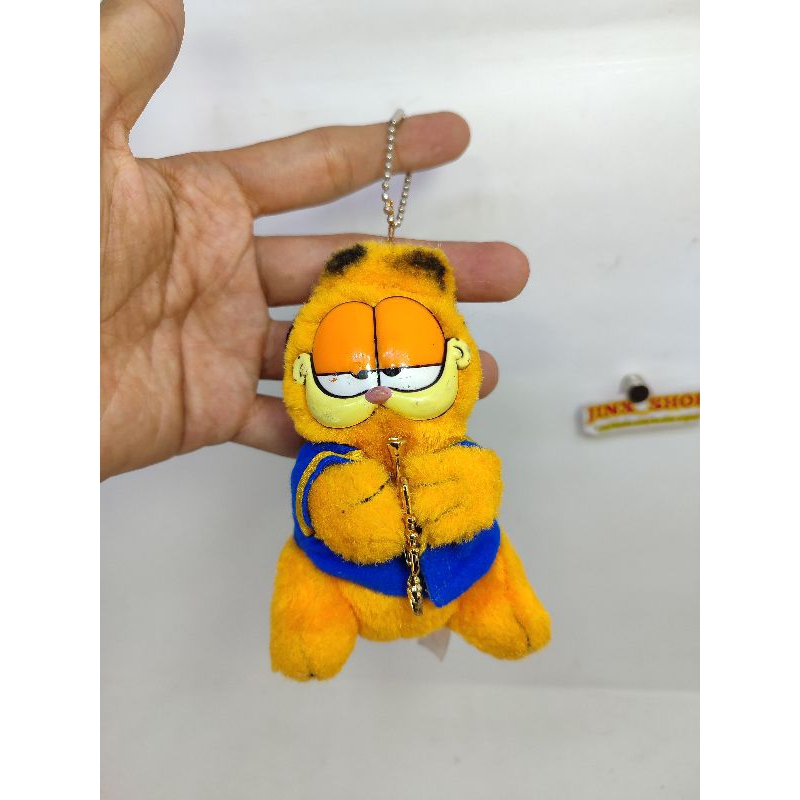 boneka Garfield vintage paws keychain mini terompet