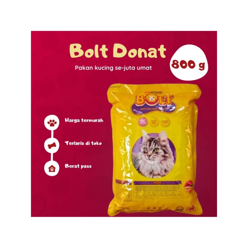 PAKAN KUCING MURAHH BOLT TUNA DONAT