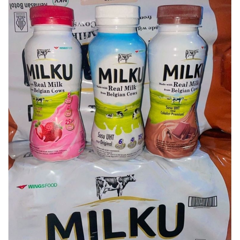 

MILKU Susu UHT 200ml All Varian Rasa