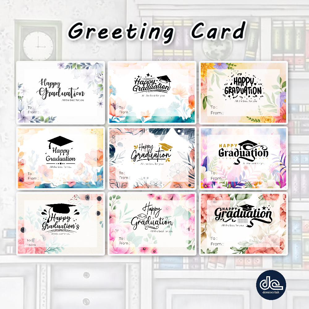 HAPPY GRADUATION CARD CUSTOM NAMA/ KARTU UCAPAN WISUDA CUSTOM / GRADUATION GREETING CARD