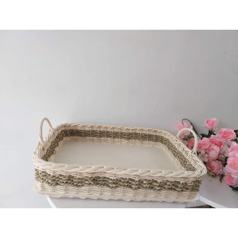 nampan rotan/nampan rotan mix seagress / keranjang rotan